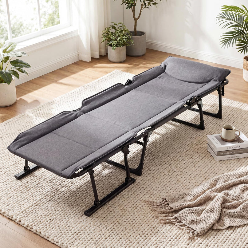 Chaise longue pliante de patio Giantex avec 6 positions de dossier