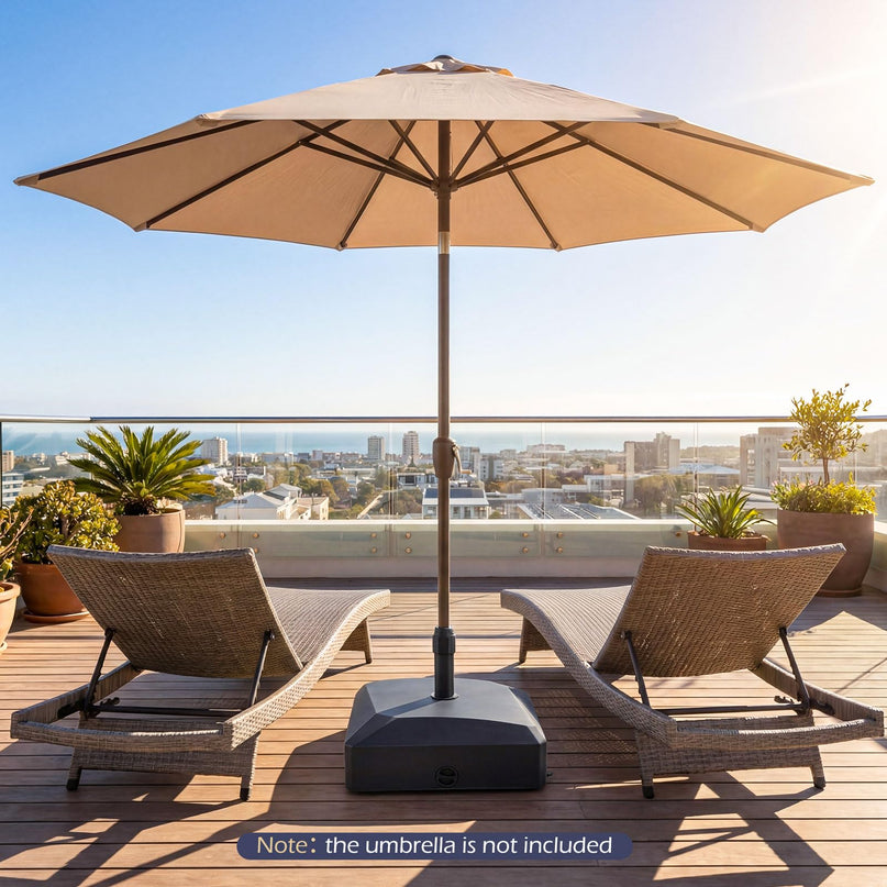 Giantex 176 lbs Fillable Umbrella Base with 4 Wheels for Market Umbrellas