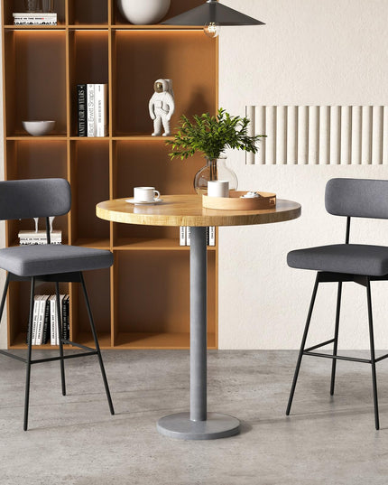 Giantex Swivel Bar Stools,  Upholstered Bar Height Bar Chairs w/Padded Seat & Backrest