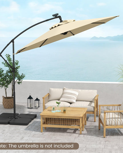 Giantex 225 lbs Fillable Patio Offset Umbrella Base