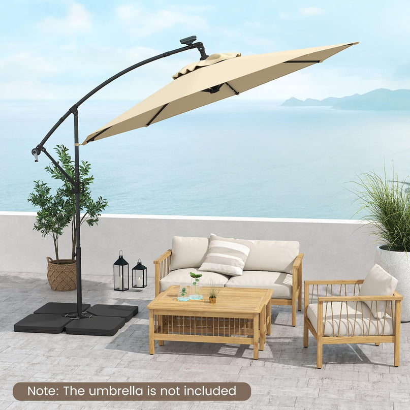 Giantex 225 lbs Fillable Patio Offset Umbrella Base