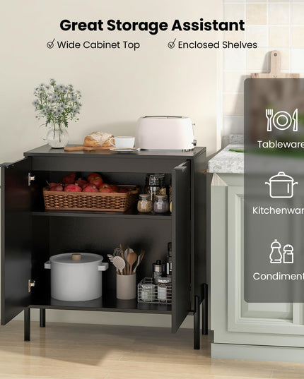 Giantex Buffet Cabinet with Storage, 2-Door Kitchen Sideboard with Storage Cabinet