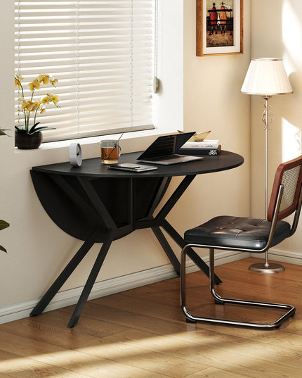 Table à manger pliante Giantex pour 4-6 personnes, ronde 47", avec abattants