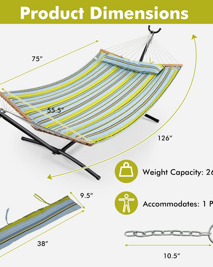 Hammock Swing Camping Hammock for Stand with Spreader Bar