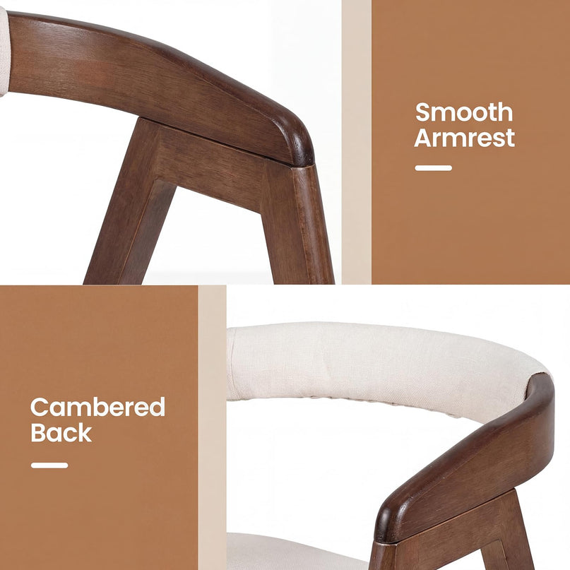 Giantex Fauteuil d'appoint moderne du milieu du siècle, en tissu, bambou