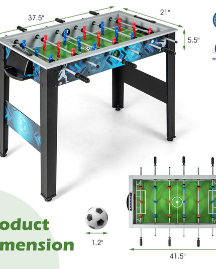 Giantex Foosball Table, 37.5" Foosball Table Adult Size, with 2 Balls, Smooth Handle