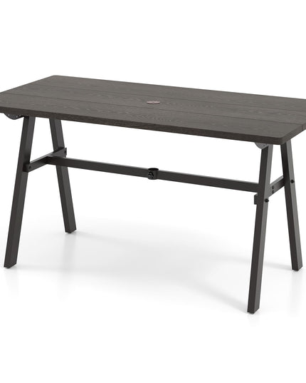 Giantex Outdoor Patio Dining Table with 1.93” Umbrella Hole