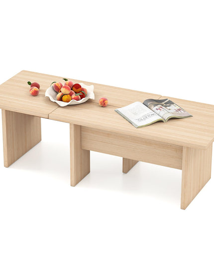 Giantex L Shaped Coffee Table Set of 2 for Small Spaces Apartment
