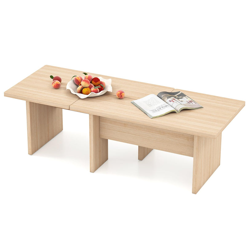 Giantex L Shaped Coffee Table Set of 2 for Small Spaces Apartment