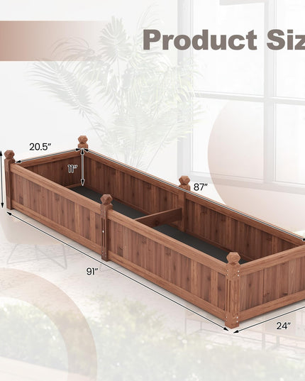 Giantex Wood Raised Garden Bed