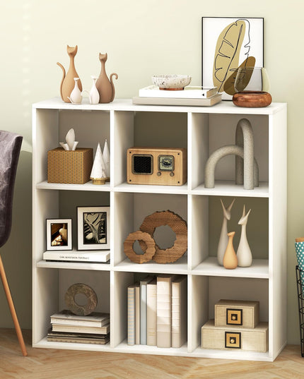 Giantex 9-Cube Bookcase White