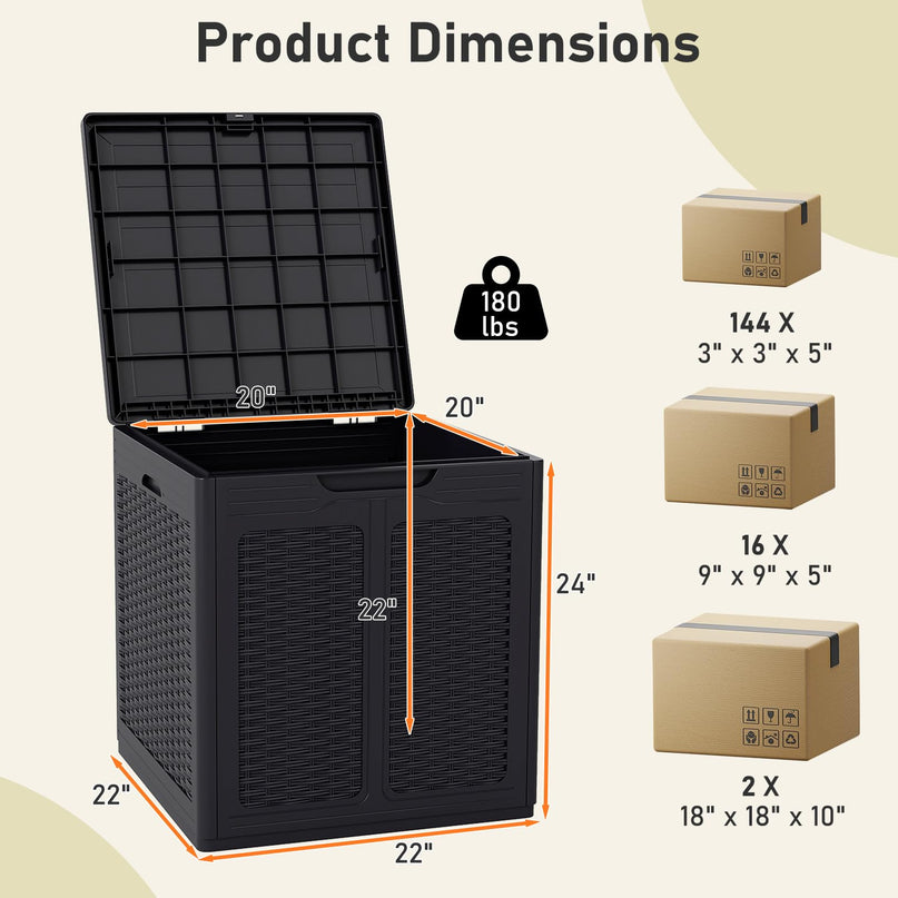 Giantex 39 Gallon Outdoor Storage Box