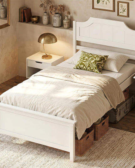 GIANTEX Twin/Full/Queen/King Size Wooden Bed Frame with Headboard