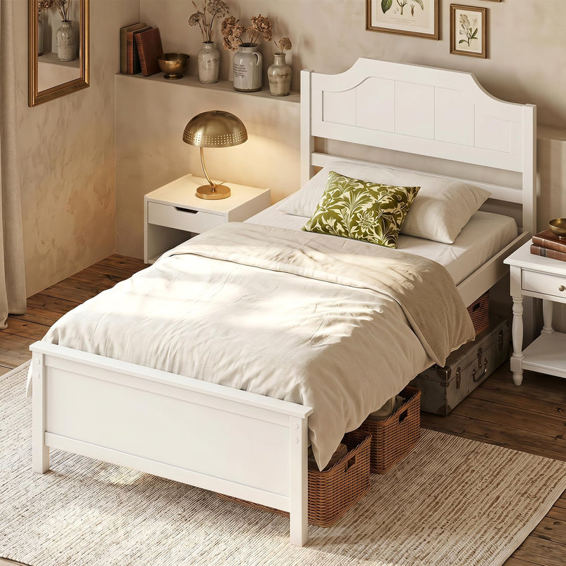 GIANTEX Twin/Full/Queen/King Size Wooden Bed Frame with Headboard