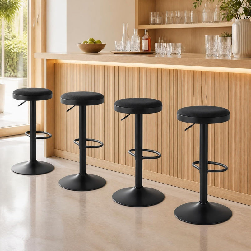 GIANTEX Modern Swivel Adjustable Height Bar Stools Set of 2/4