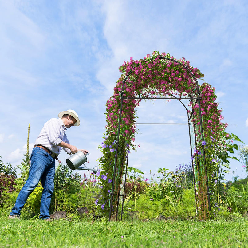 Garden Arch Trellis for Climbing Plants - Giantex