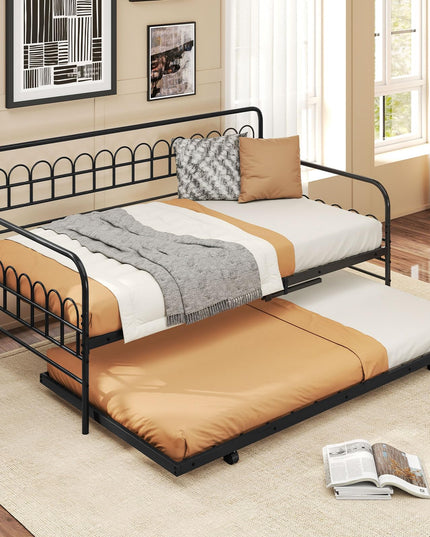 Giantex Twin Daybed with Trundle for Living Room