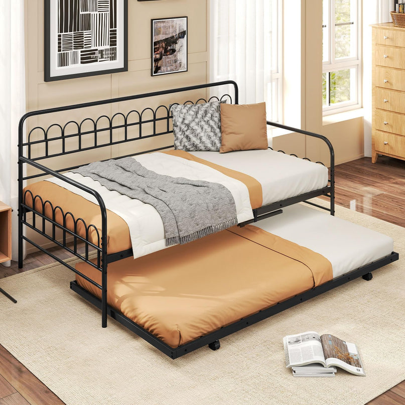 Giantex Twin Daybed with Trundle for Living Room