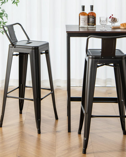 Giantex Metal Bar Stools Set of 4 for Kitchen Island
