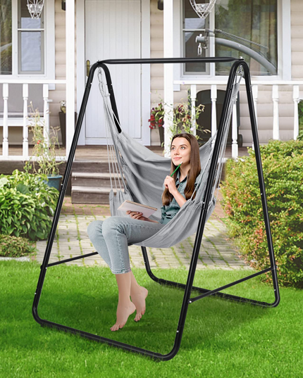 Heavy-Duty Powder-Coated Steel Stand with Hanging Swing Chair