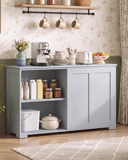 Meuble de rangement Giantex avec buffet, meuble à vin de bar à café, bahut de ferme avec porte coulissante