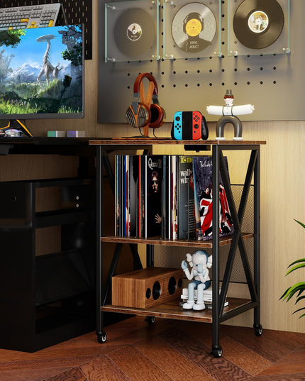 Giantex Record Player Stand with Charging Station