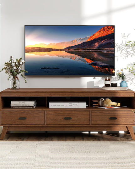 Giantex TV Stand for 60-70 Inch TV with 3 Storage Drawers