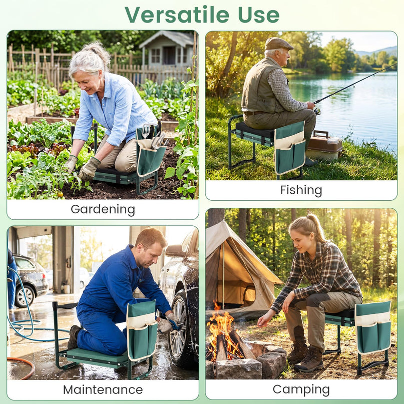 GIANTEX Heavy-Duty Garden Kneeler & Seat with 1 Bags