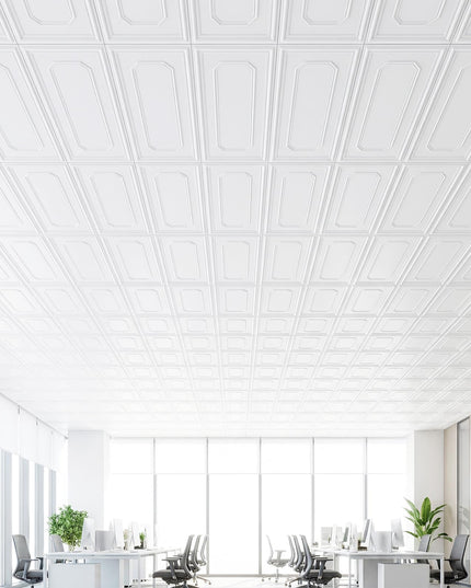 Giantex 48"x24" Decorative Ceiling Tiles with Raised Design