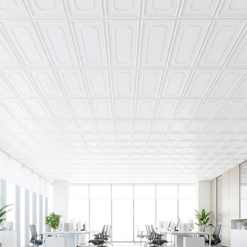 Giantex 48"x24" Decorative Ceiling Tiles with Raised Design