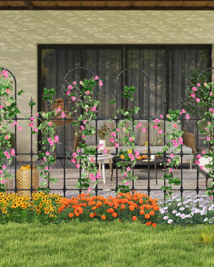 Giantex Outdoor Garden Trellis for for Climbing Plants, 73” Tall Trellis w/Rustproof PE Coated Metal Pipes