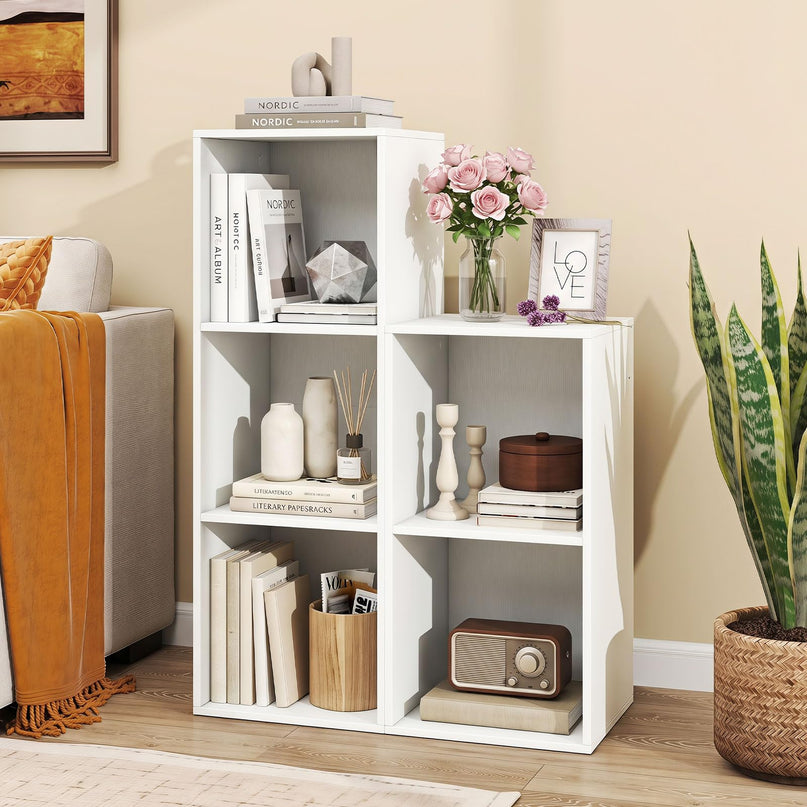 Giantex 2/3-Cube Modern Bookcase, Vertical or Horizontal