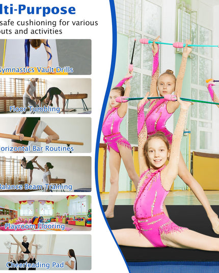 Tapis de gymnastique pliable Giantex 4' x 4' avec poignées de transport pour enfants et cheerleading