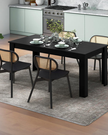 Dining Table, Wood Rectangular Table Dining Table 63" x 31.5" x 30"