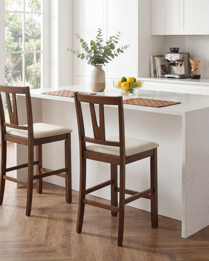 GIANTEX 24" Counter Height Mid-Century Bar Stools Set of 2/4