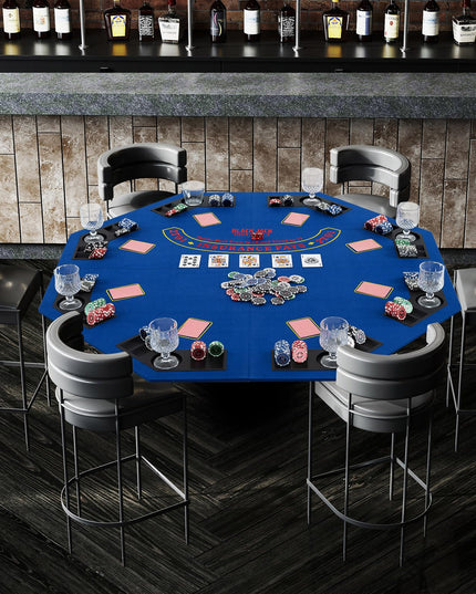Giantex 48" Poker Table Top - 8 Player Foldable Texas Holdem Poker Table Topper w/Carrying Bag