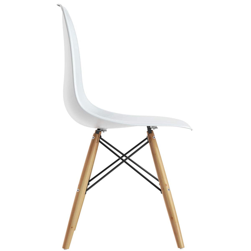 Giantex Pre Assembled Mid Century Modern Dining Chairs Armless Kitchen Chairs Set of 2
