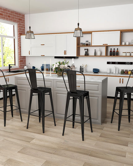 Giantex Metal Bar Stools Set of 4