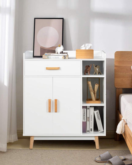 Floor Storage Cabinet Free Standing Cupboard Chest with 1 Drawer