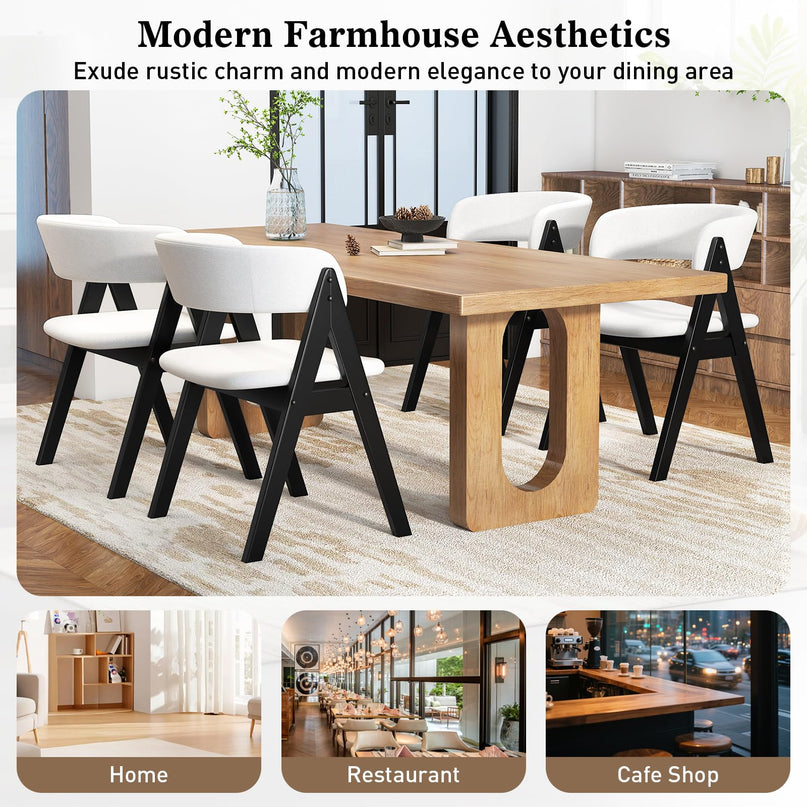 Giantex Wooden Dining Chairs Set for Home Living Room