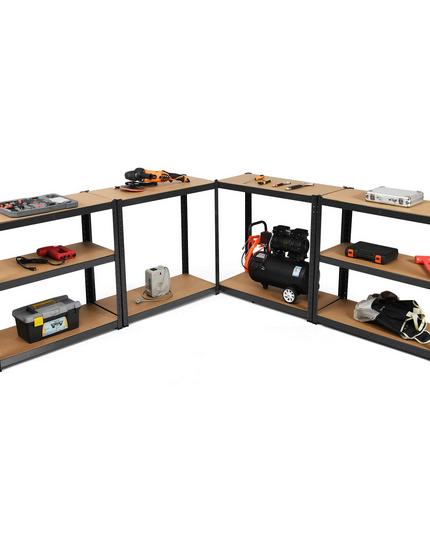 Giantex Shelving Rack Storage Shelf Steel Garage Utility Rack 5-Shelf Adjustable Shelves