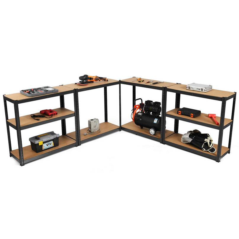 Giantex Shelving Rack Storage Shelf Steel Garage Utility Rack 5-Shelf Adjustable Shelves