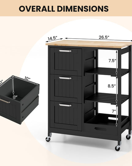 Giantex Kitchen Island Cart on Wheels