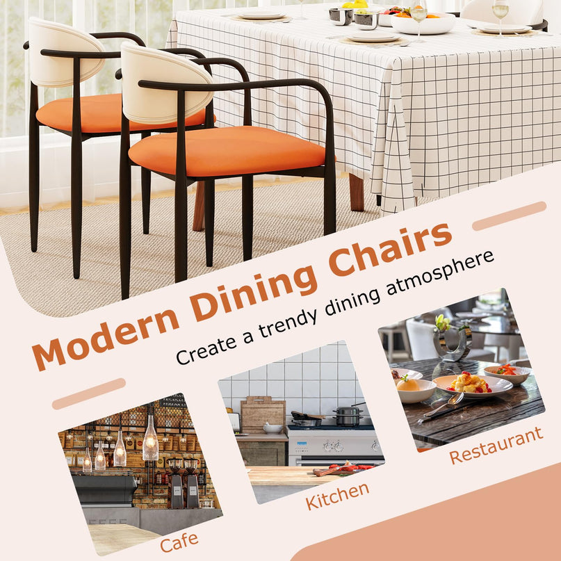Giantex Modern Dining Chairs Set of 2/4 with Padded Seat