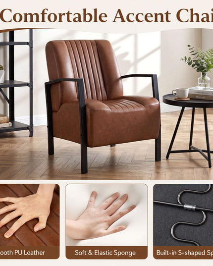 Giantex Modern Accent Chair with Metal Frame for Living Room