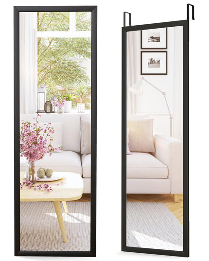 CHARMAID Over The Door Full Length Mirror, Arched Full Body Mirror