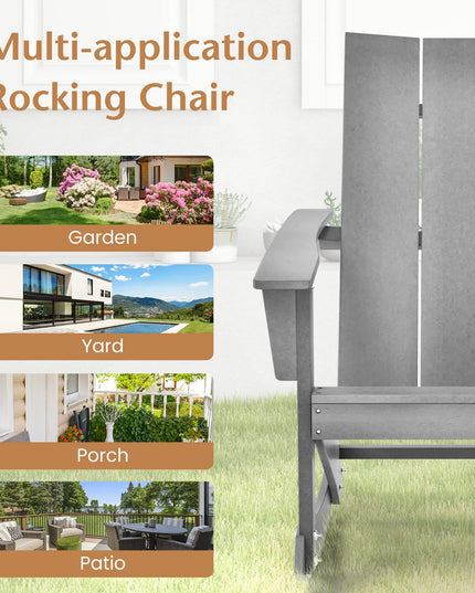 Giantex Outdoor Rocking Chairs for Porch - Waterproof HDPE Adirondack Rocker, 330lbs Weight Capacity