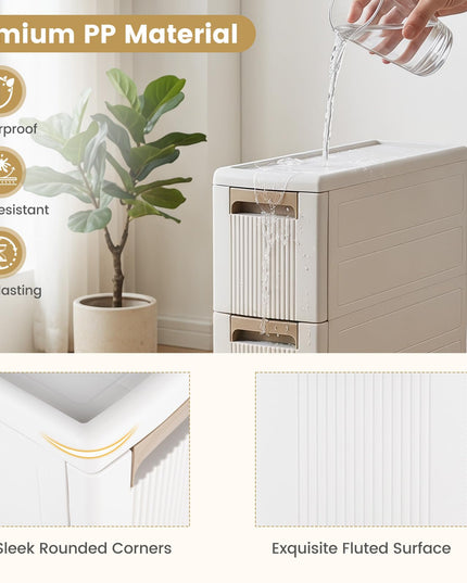 Giantex 3-Tier/ 4-Tier Narrow Rolling Storage Cabinet (1/2)