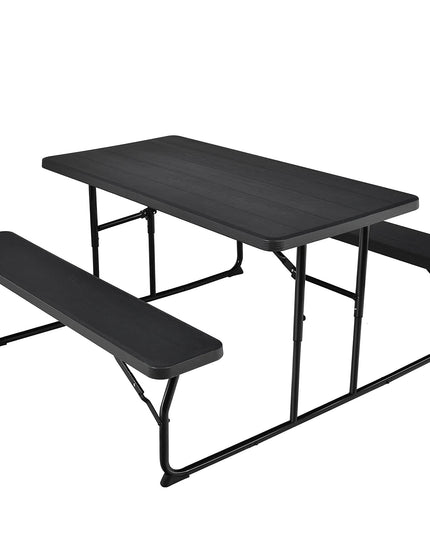 Giantex Folding Outdoor Dining Table Set, Large Camping Table for Patio Deck Lawn