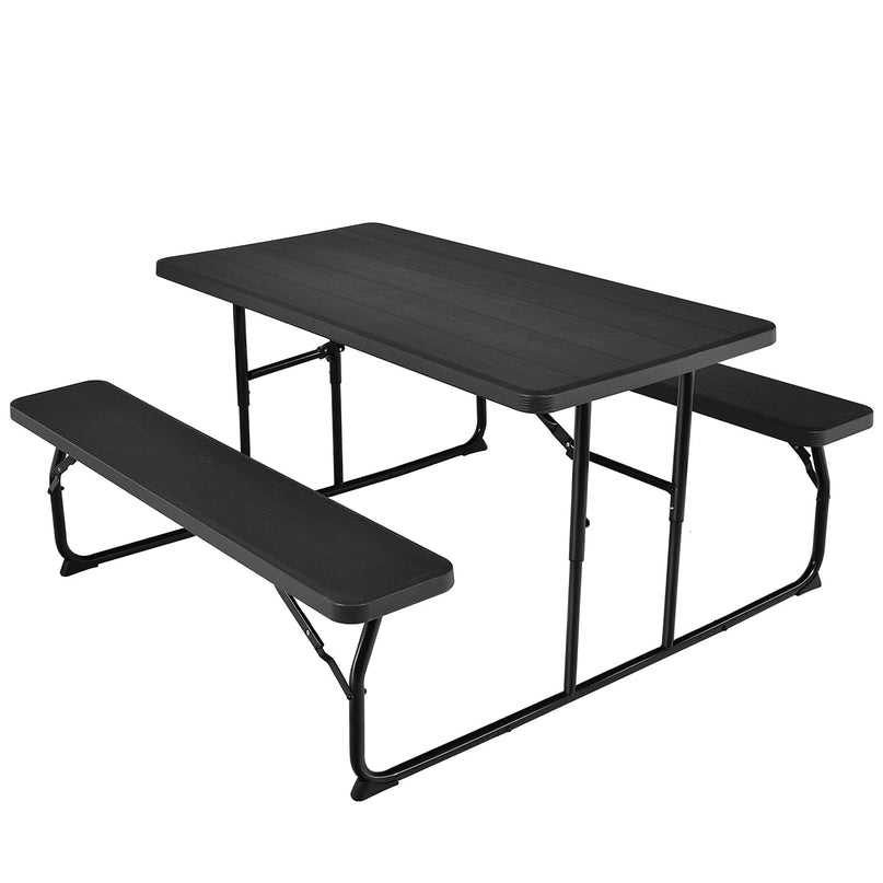Giantex Folding Outdoor Dining Table Set, Large Camping Table for Patio Deck Lawn